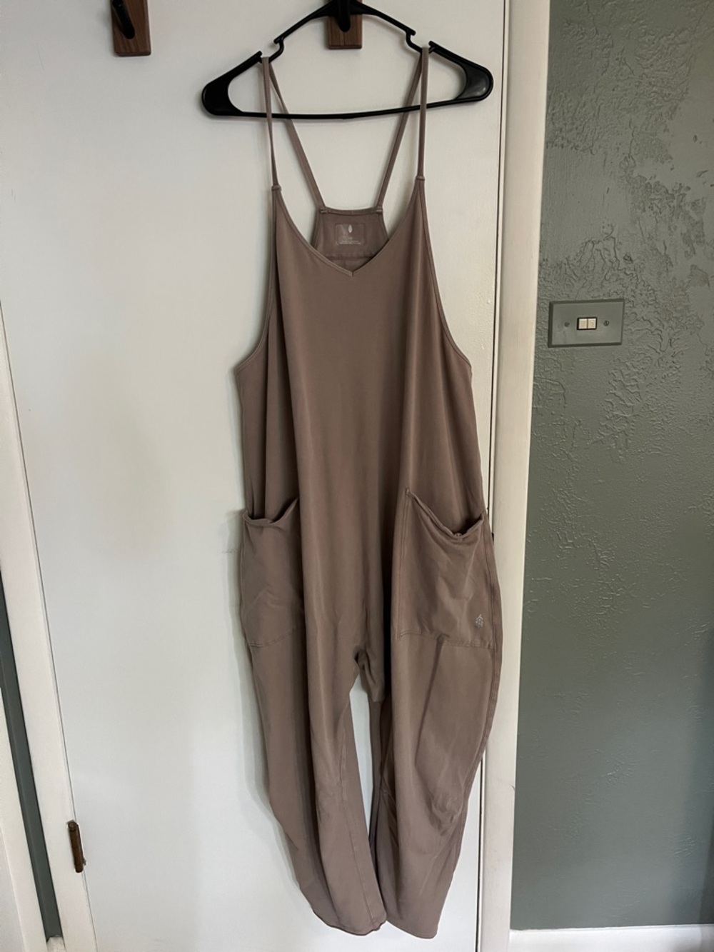 Free People Movement Taupe Hotshot Onesie with Pockets